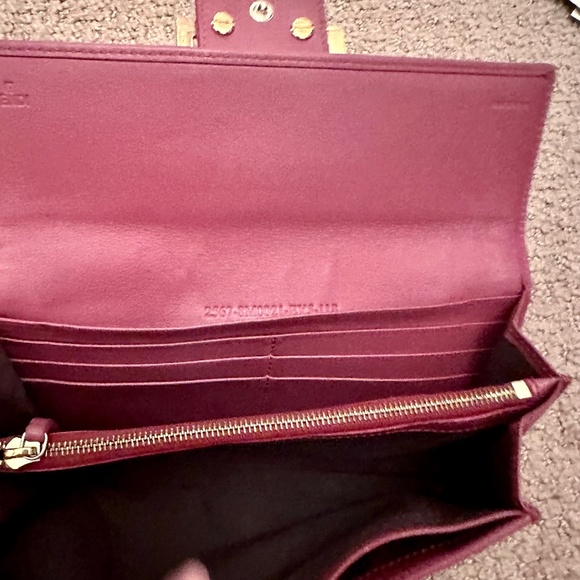 FENDI Zucchino Canvas Pink Leather Bifold Long Wallet great for Spring! - Picture 7 of 16